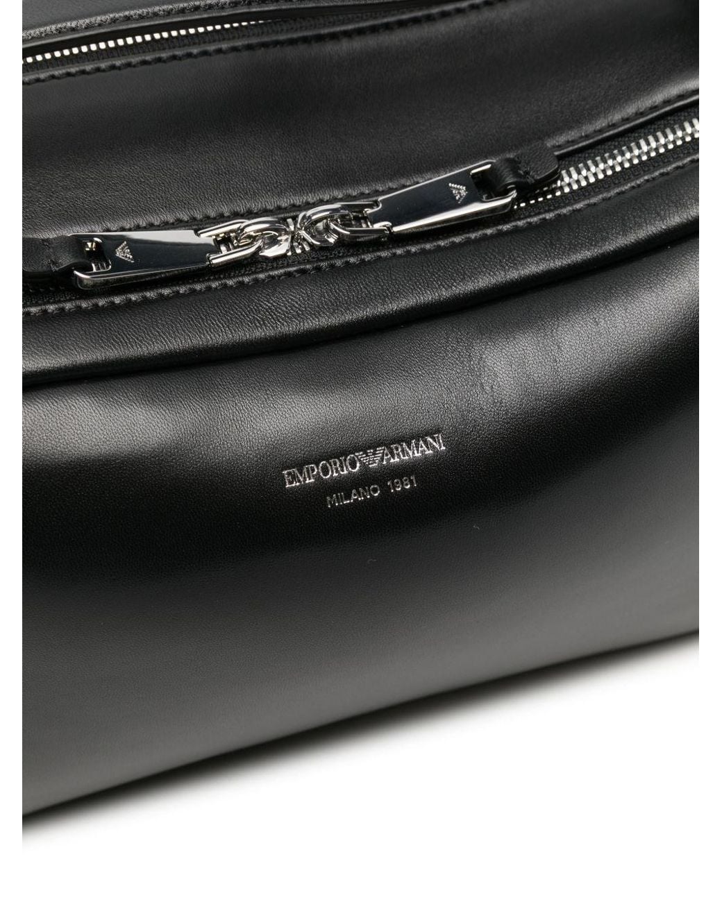 Emporio Armani Black Leather Handbag