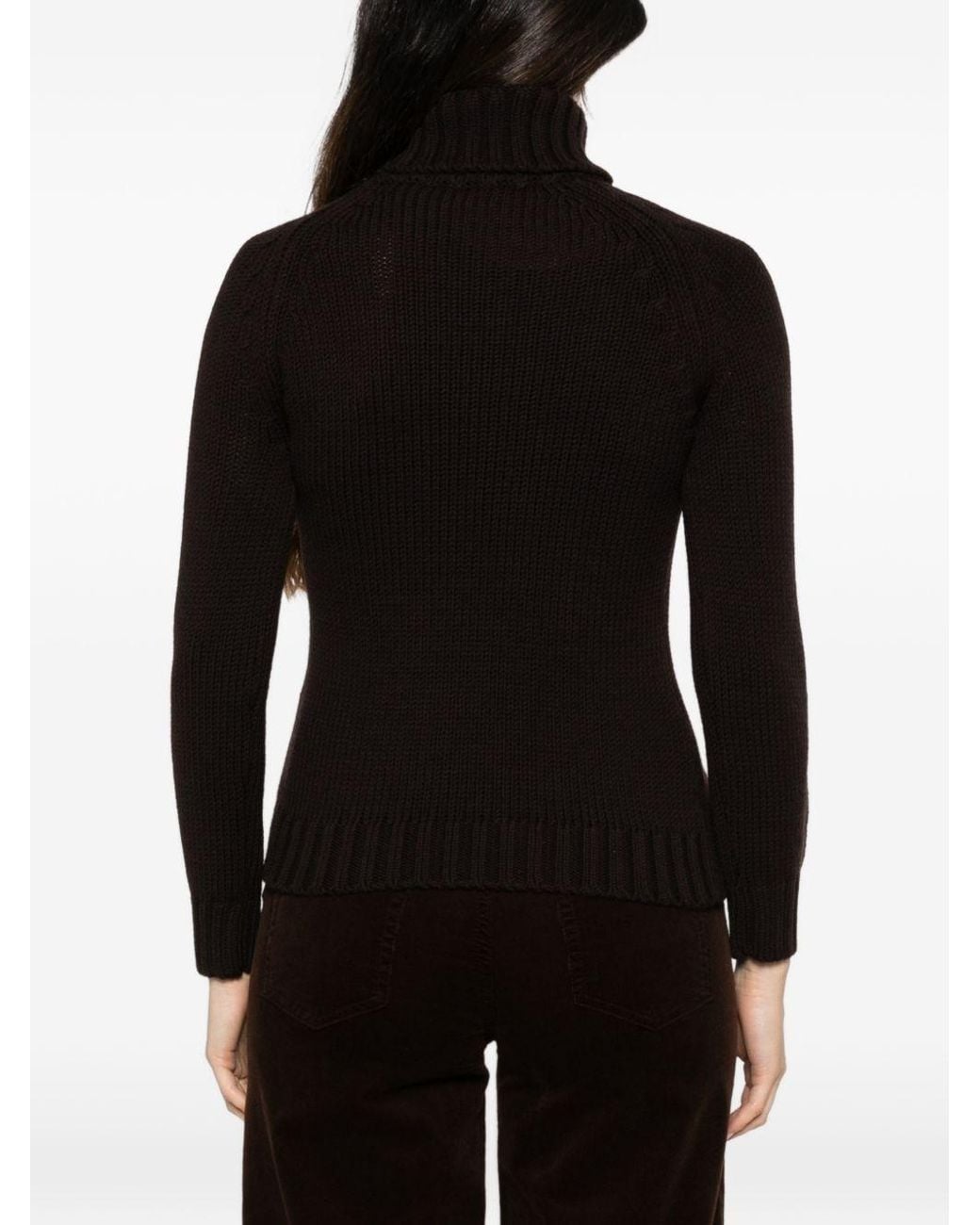 Base London Black Wool Turtle-Neck Sweater