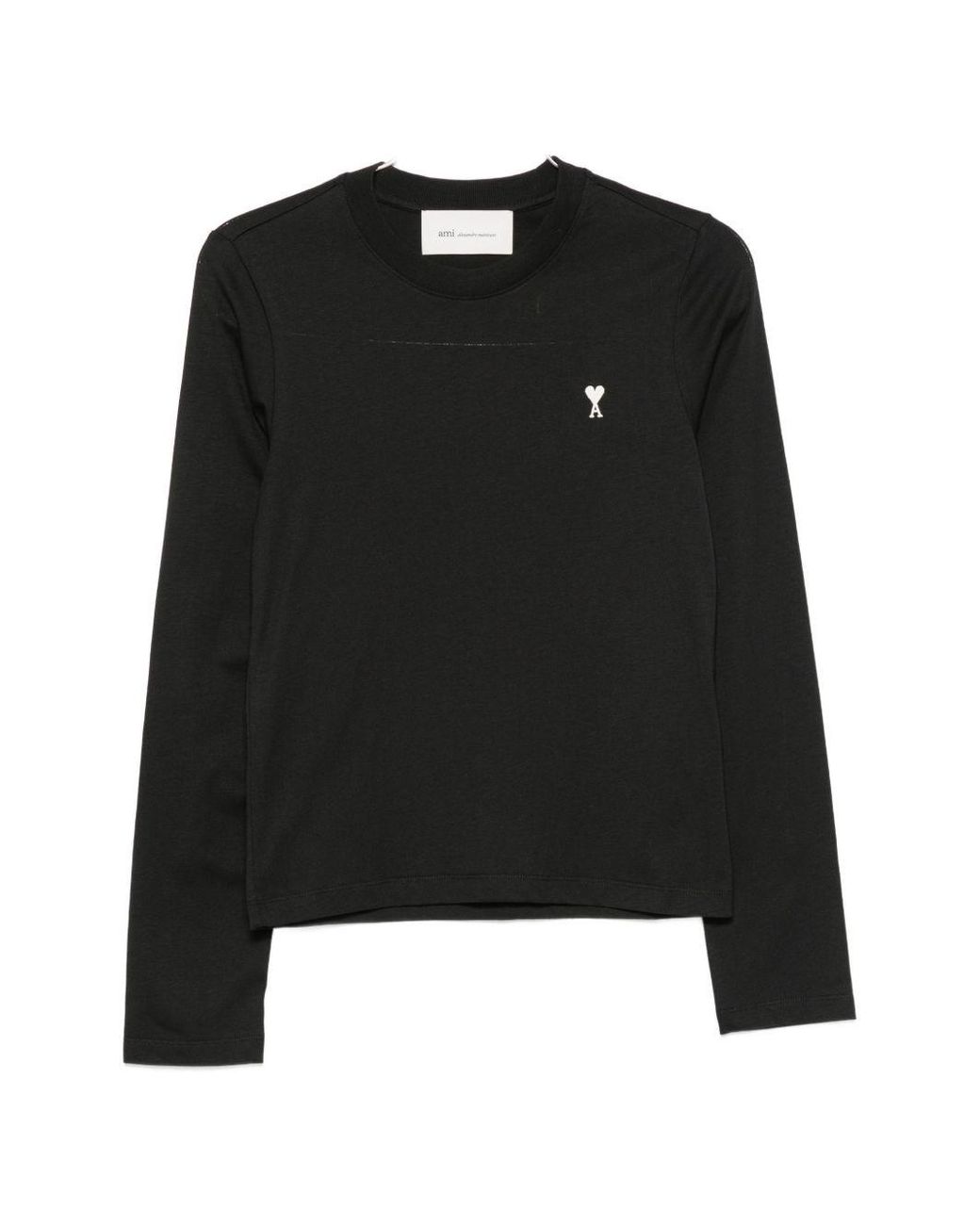 AMI Black Ami De Coeur Cotton T-Shirt