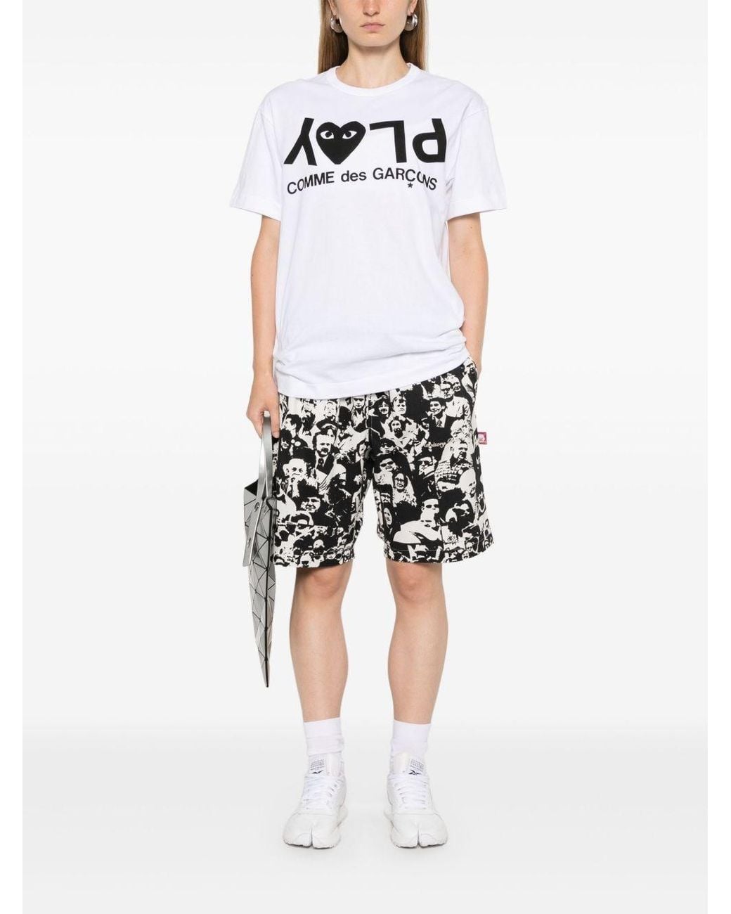 COMME DES GARÇONS PLAY White Cotton T-Shirt for men
