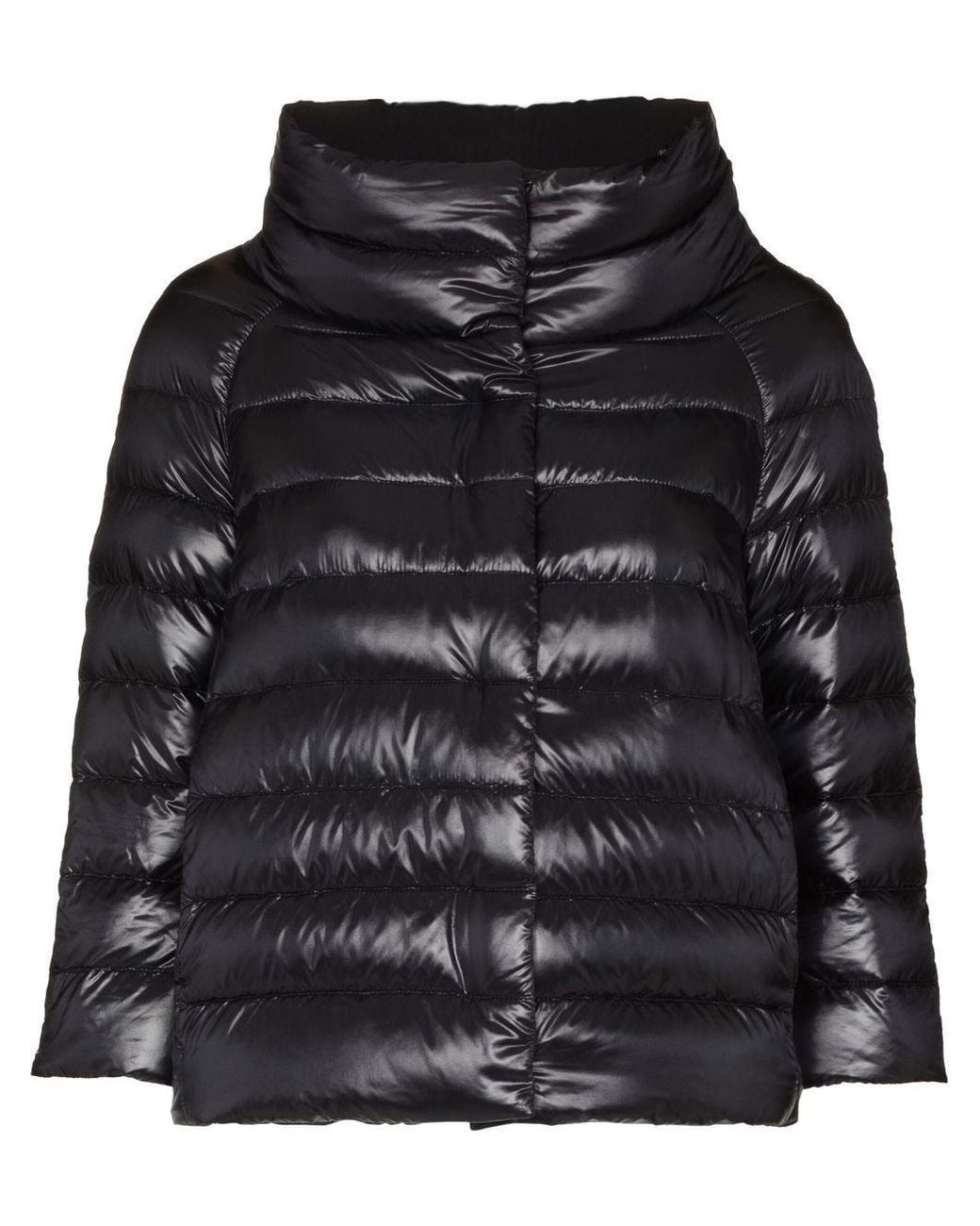 Herno Black Sofia Nylon Cape