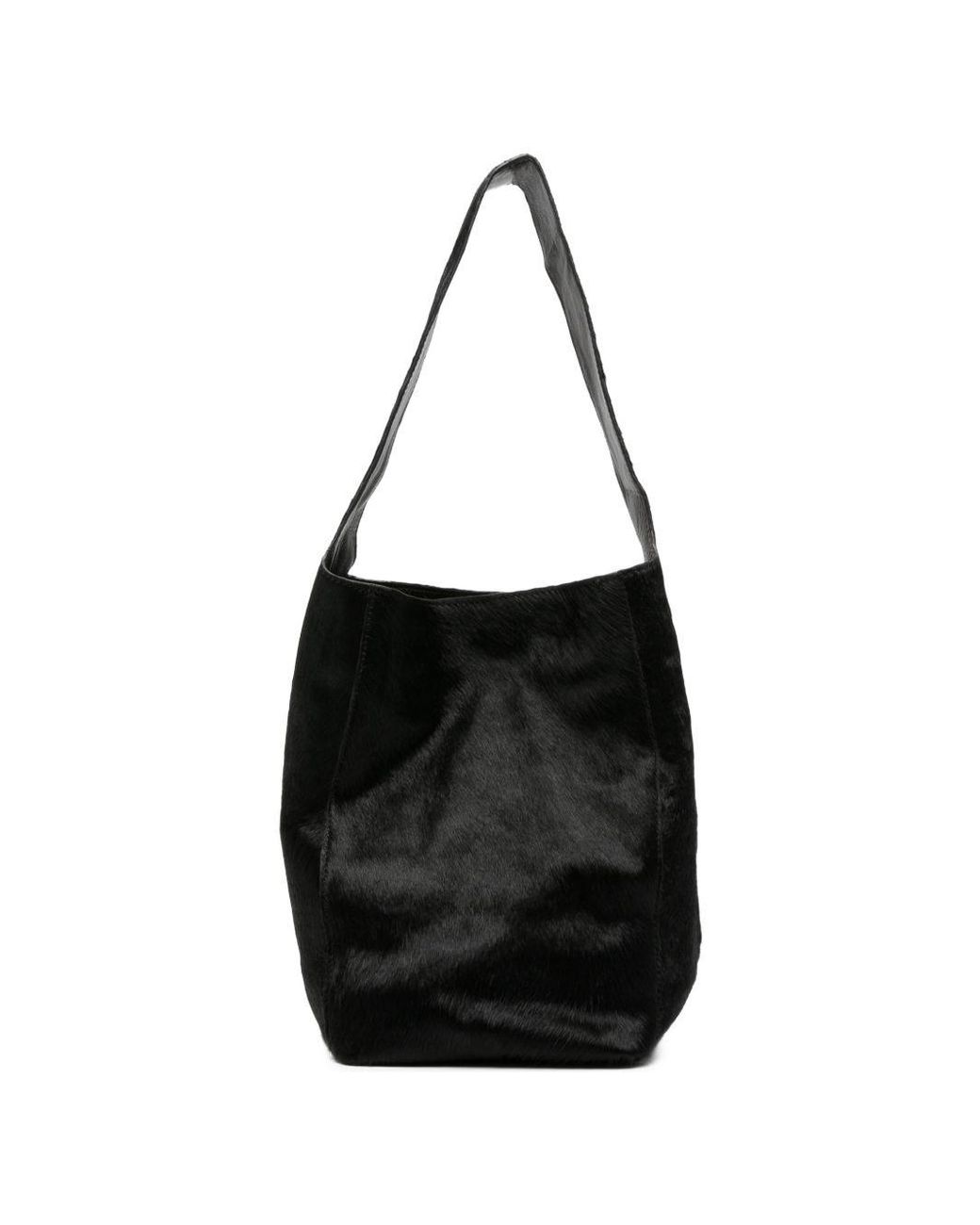 Alysi Black Leather Bucket Bag