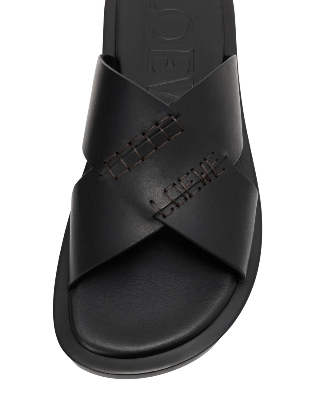 Loewe Black Cutout Sandal for men