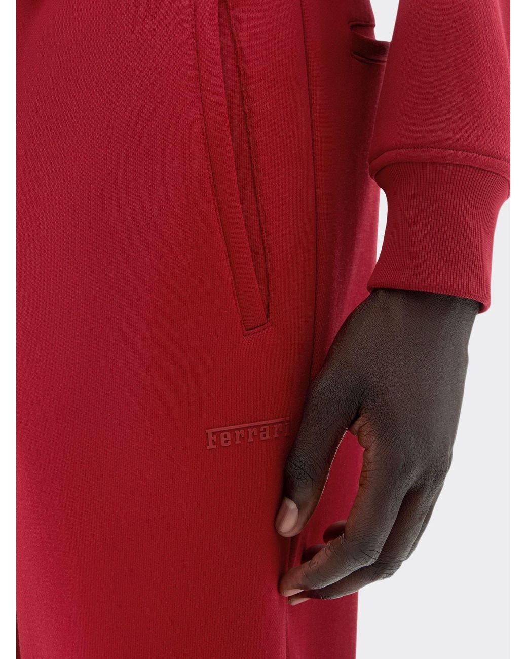 Ferrari Red Drawstring Tracksuit Bottoms for men