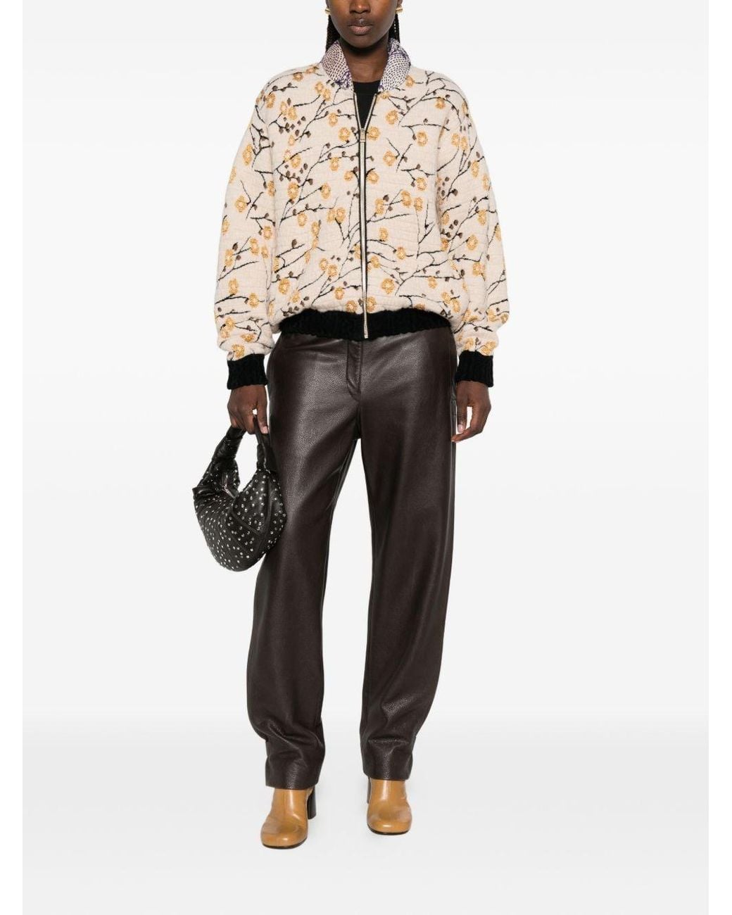 Forte_forte Natural Jacquard Bomber Jacket