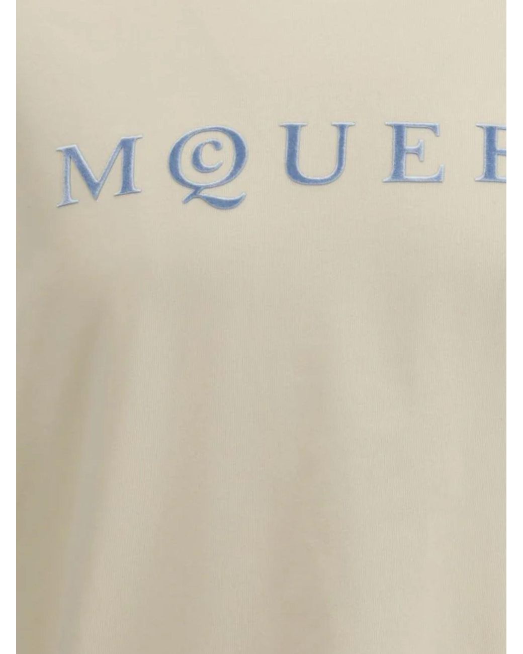 McQueen White T-Shirt With Logo for men
