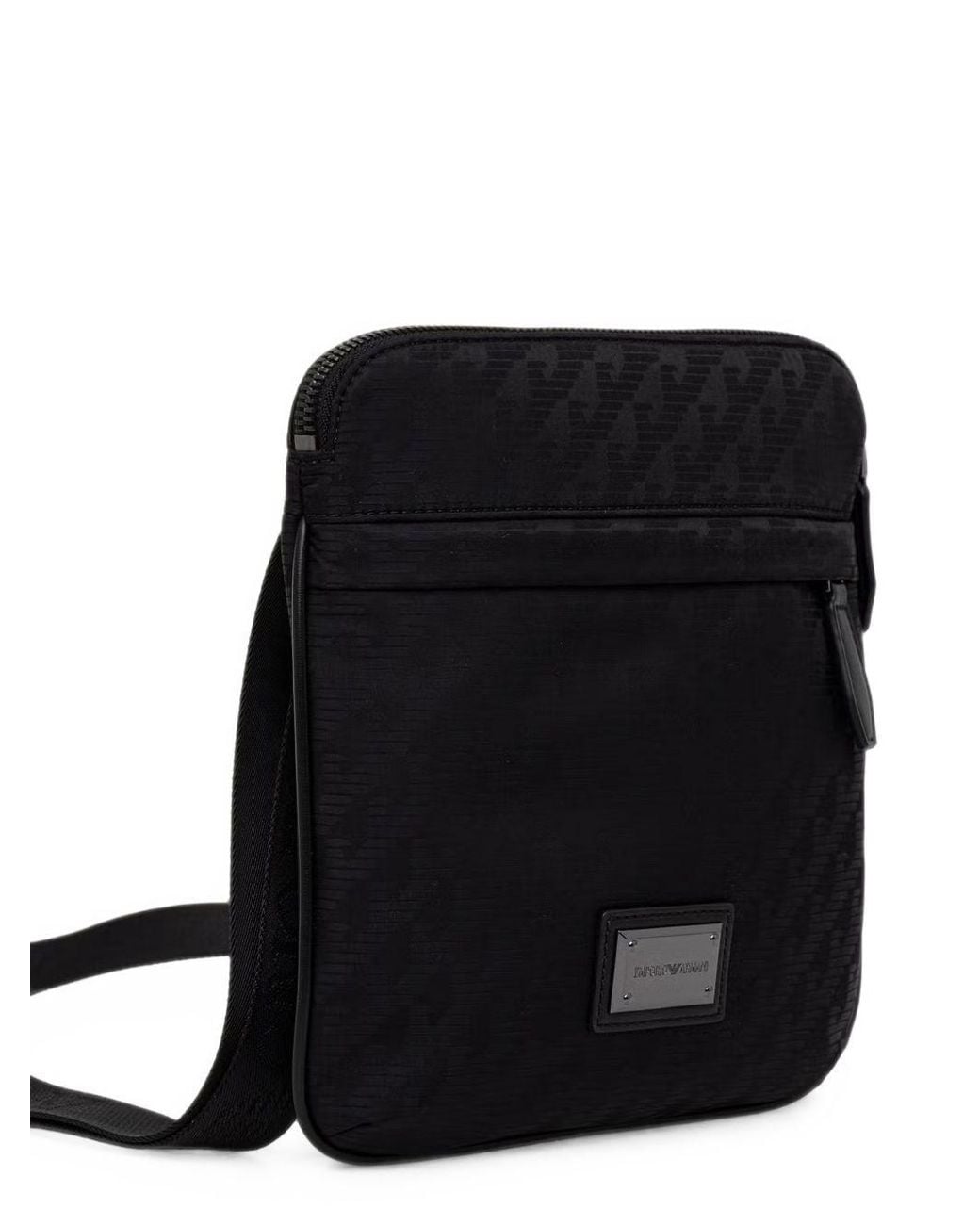 Emporio Armani Black Logo Crossbody Bag for men