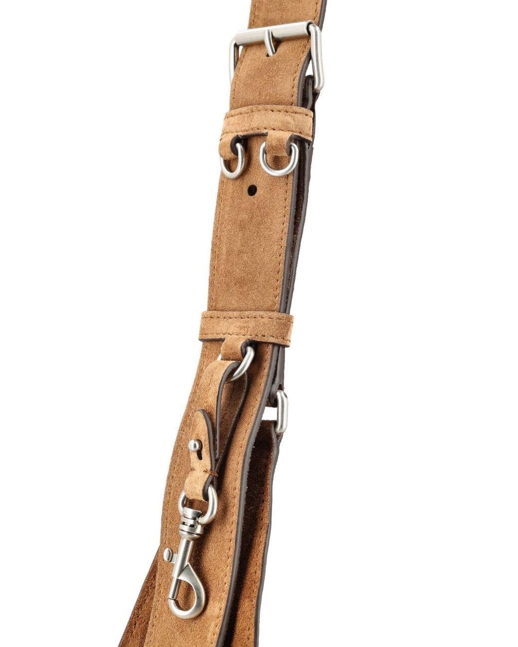 Miu Miu Brown Utilitaire Suede Leather Crossbody Bag