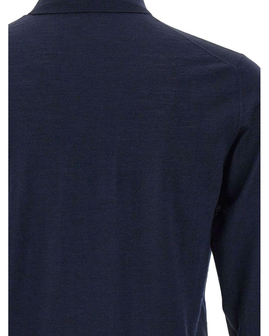 FILIPPO DE LAURENTIIS Blue Merino Wool Turtleneck for men