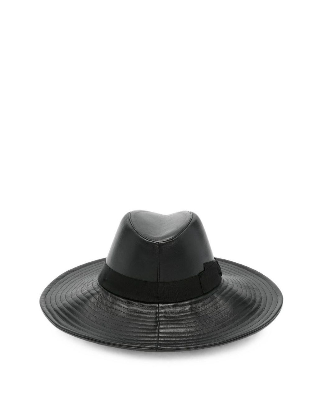 Borsalino Black Sophie Leather Hat