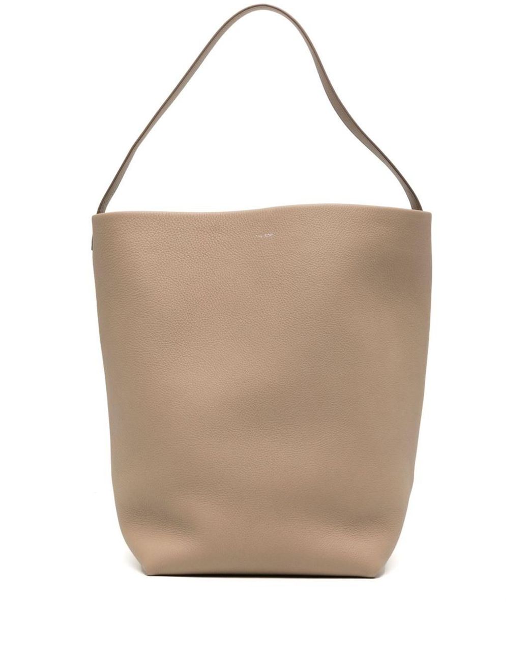The Row Natural Park Tote Large Leather Shoulder Bag