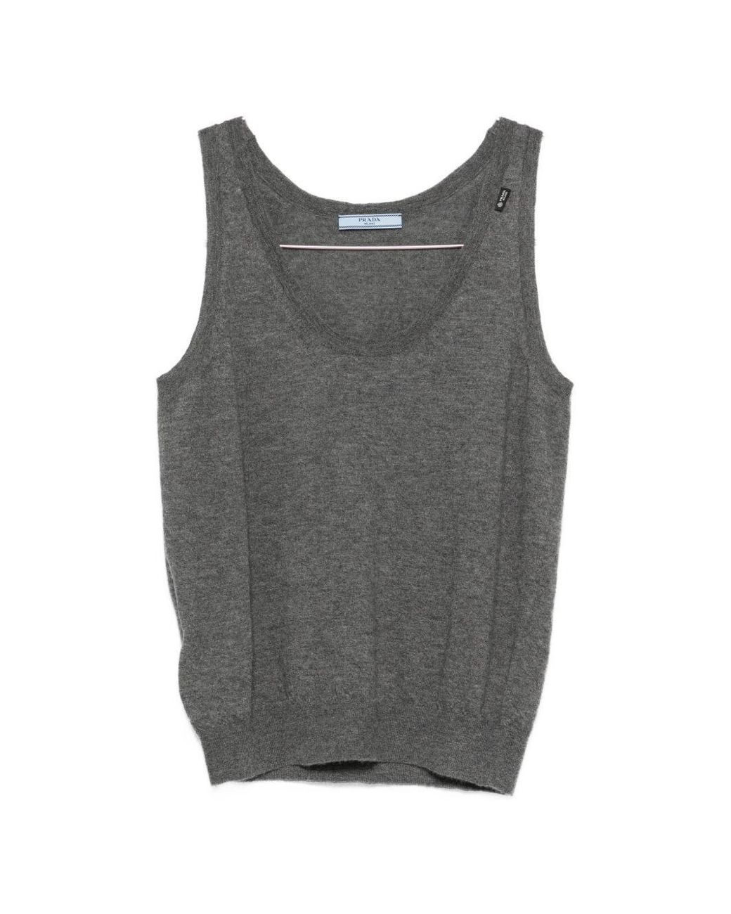 Prada Gray Cashmere Tank Top