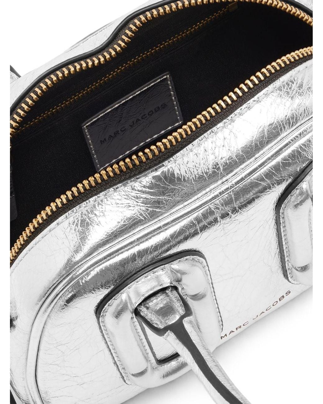 Marc Jacobs White Babe Mini Laminated Leather Handbag