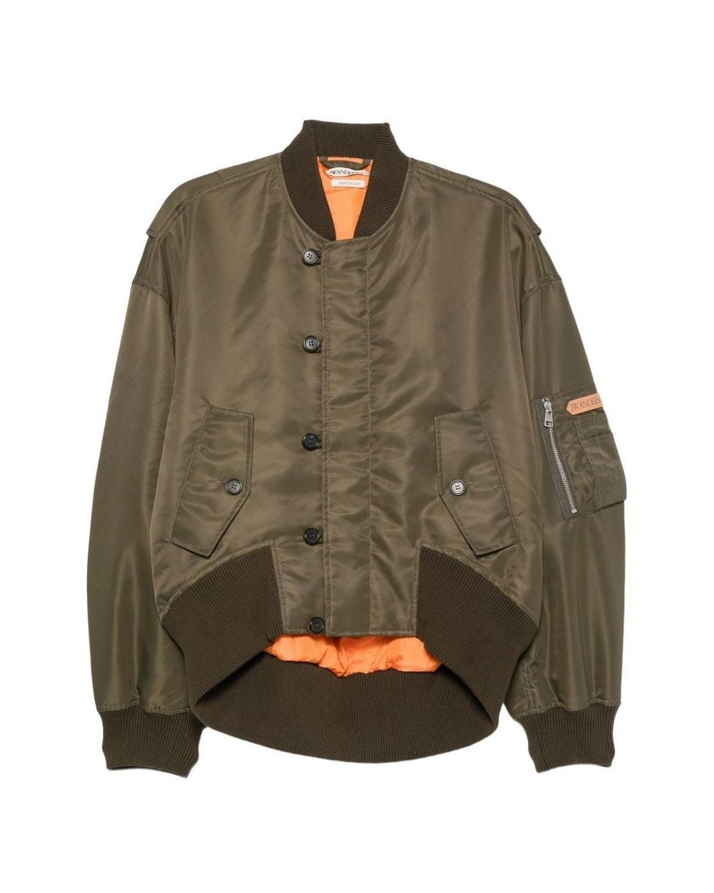 J.W. Anderson Green Nylon Oversized Bomber Jacket