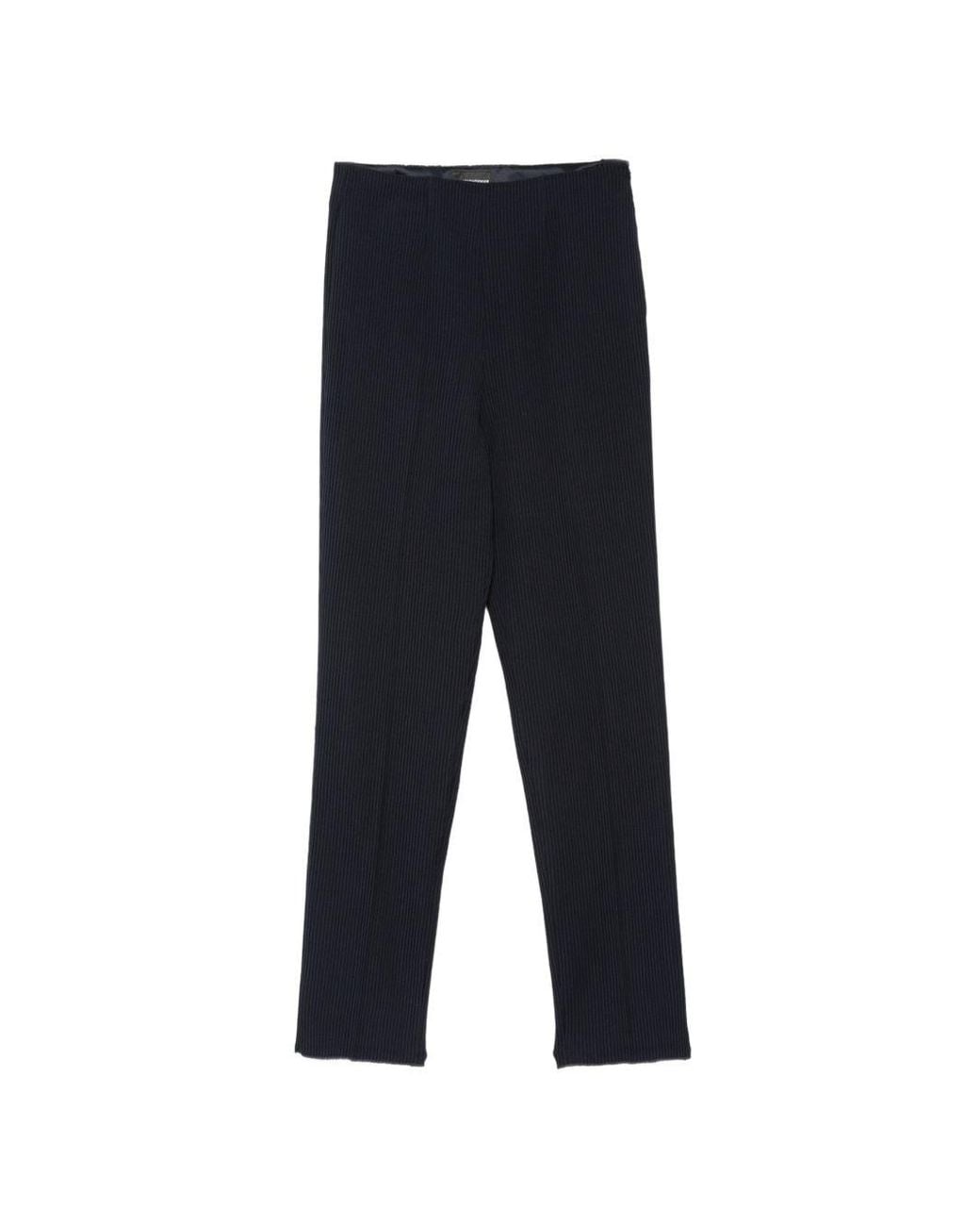 Emporio Armani Blue Wool Trousers