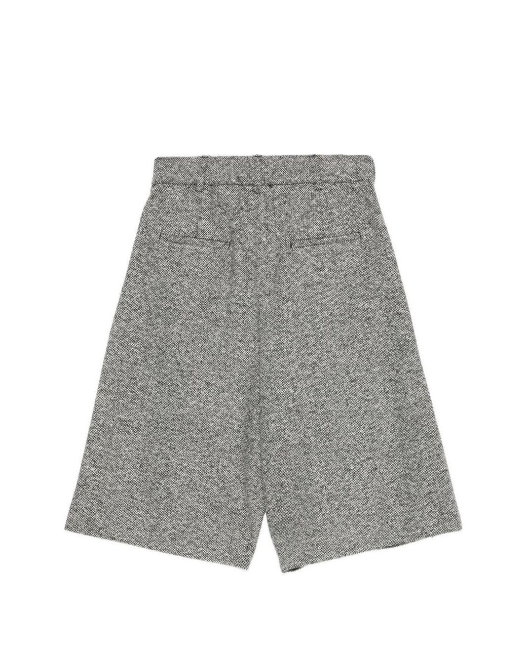 Emporio Armani Gray High-Waisted Bermuda Shorts