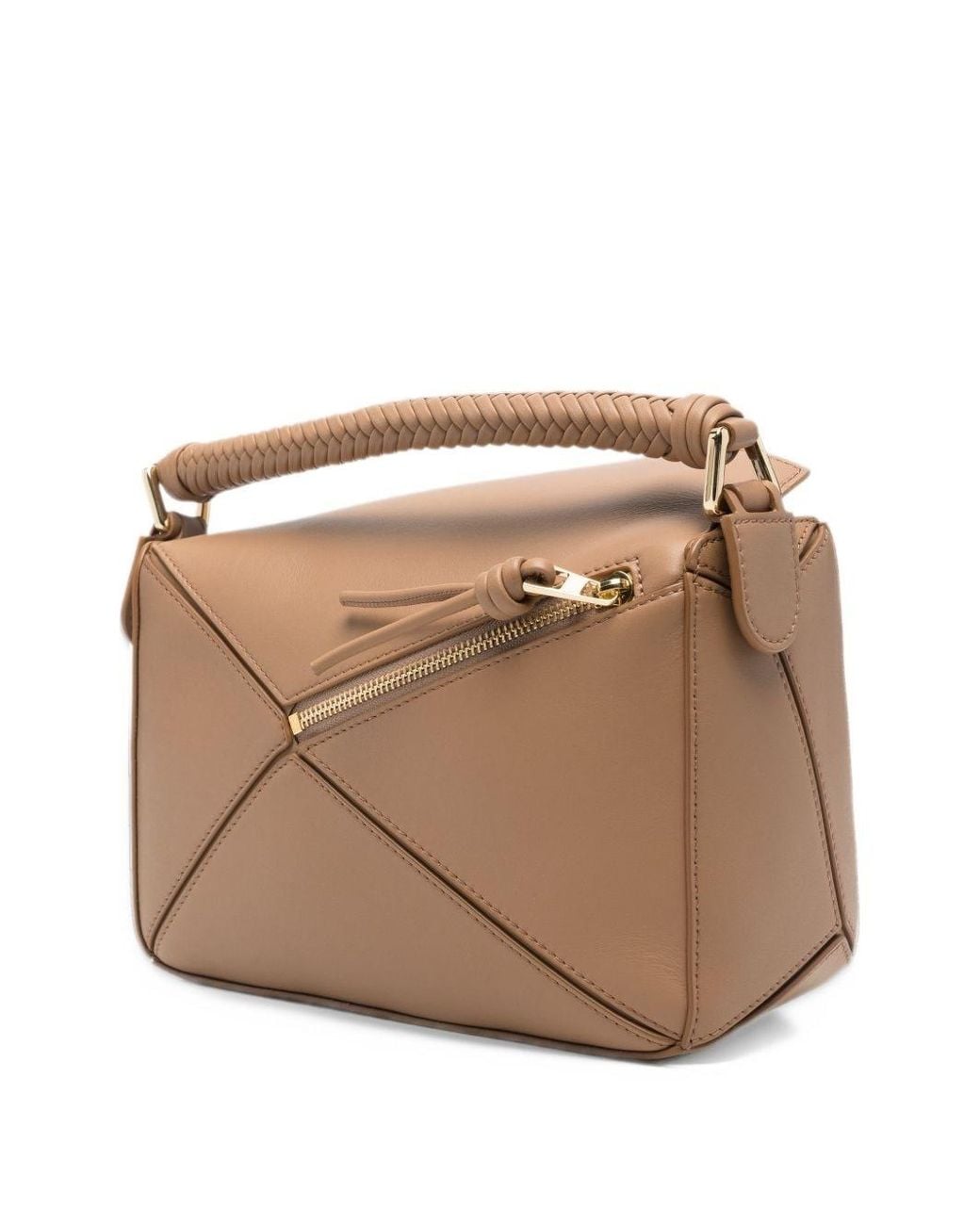 Loewe Brown Puzzle Small Leather Handbag