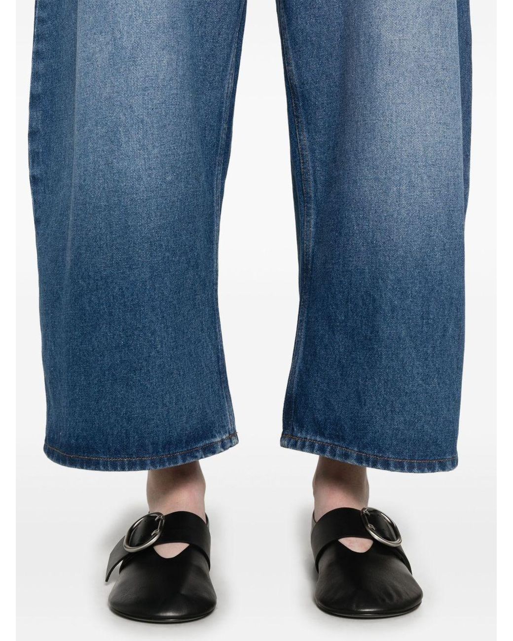 Studio Nicholson Blue Chalco Wide Leg Denim Jeans