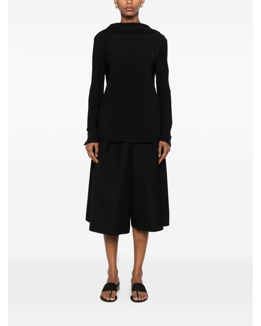 The Row Black Evo High-Neck Sweater