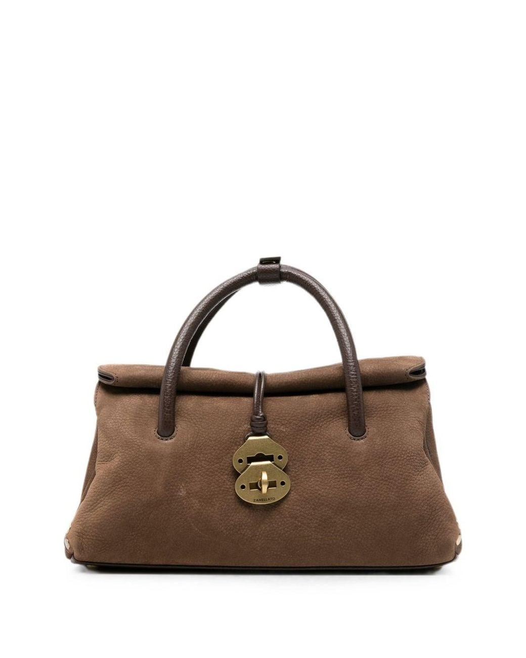 Zanellato Brown Dotta Jones Small Leather Handbag