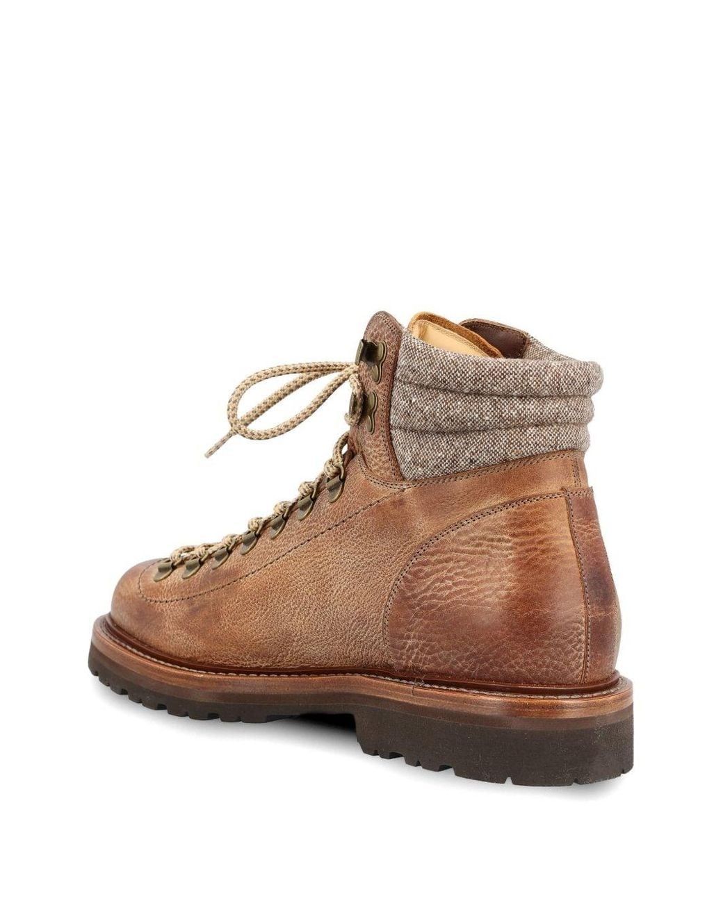 Brunello Cucinelli Brown Lace-Up Boots for men