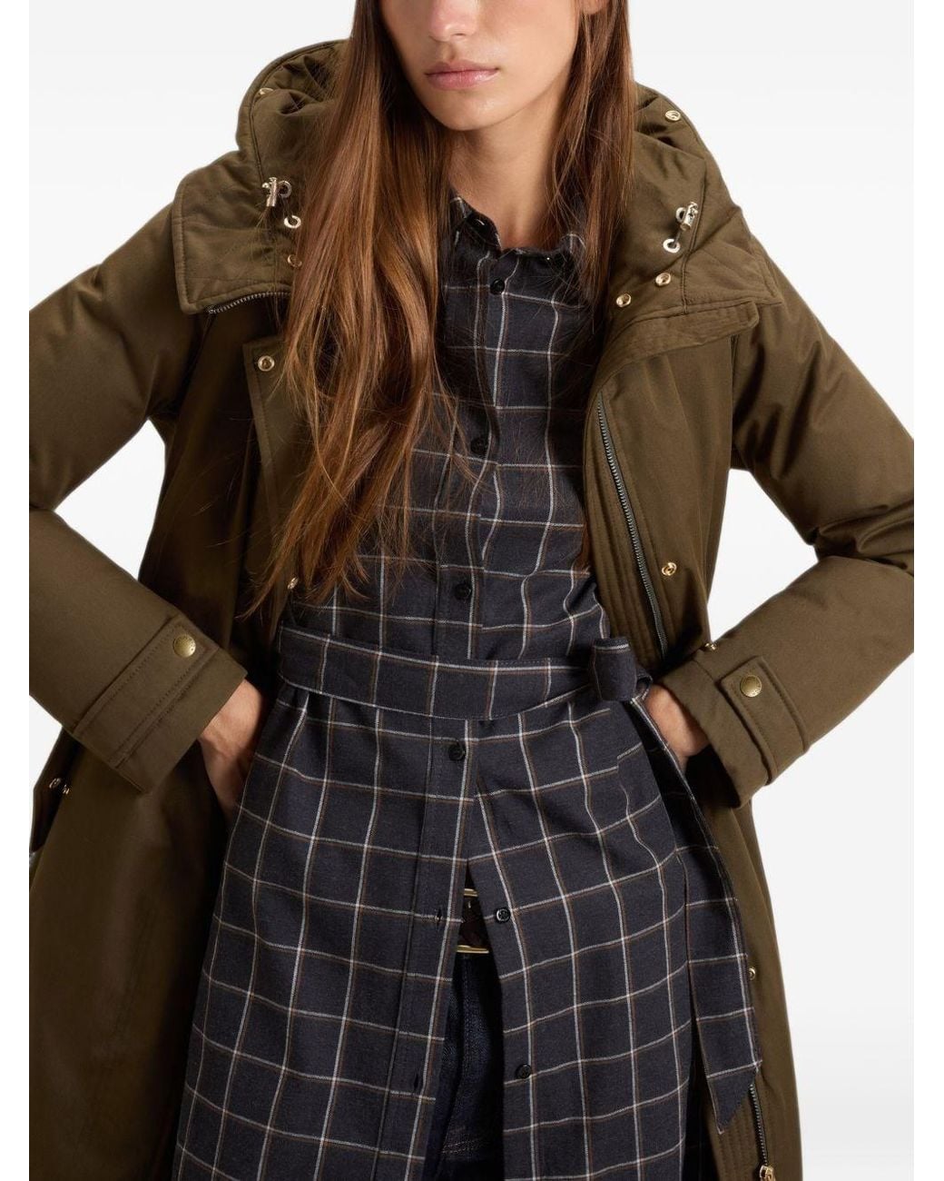 Woolrich Green Brst Long Parka Coat