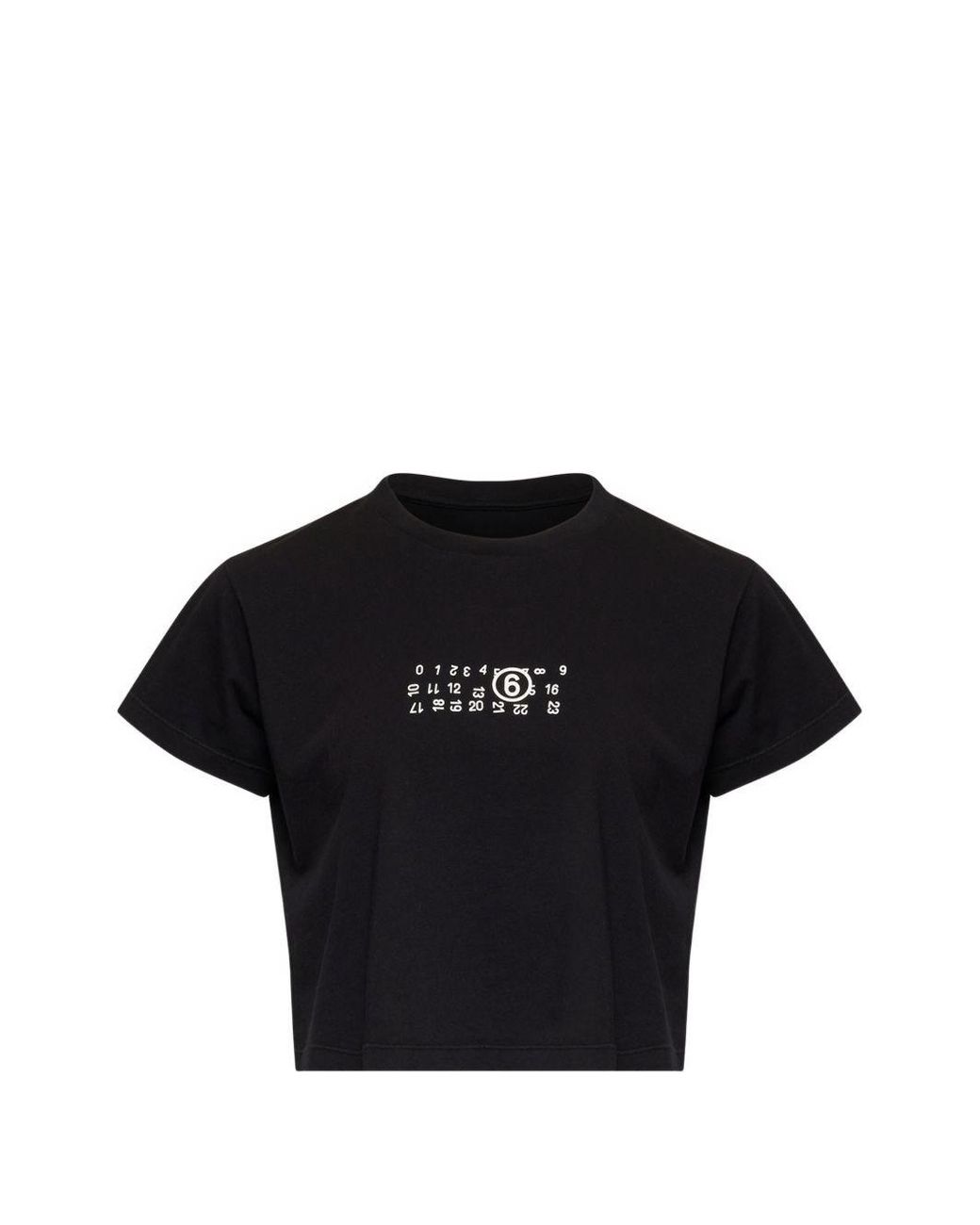 MM6 by Maison Margiela Black Logo Cotton T-Shirt