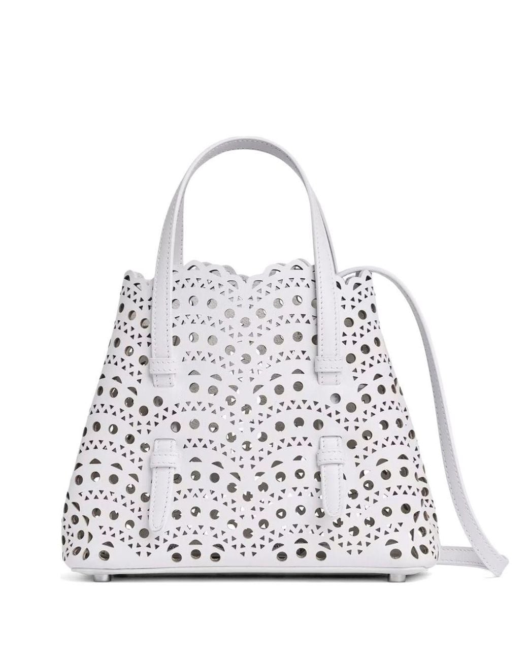 Alaïa White Mina 20 Leather Handbag