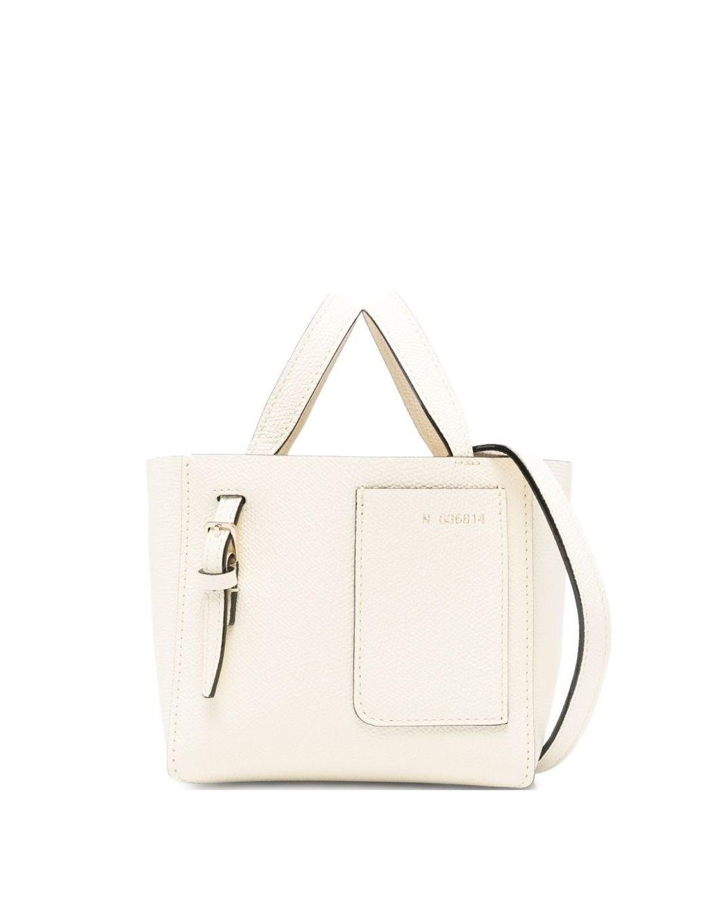 Valextra Natural Nano Leather Bucket Bag