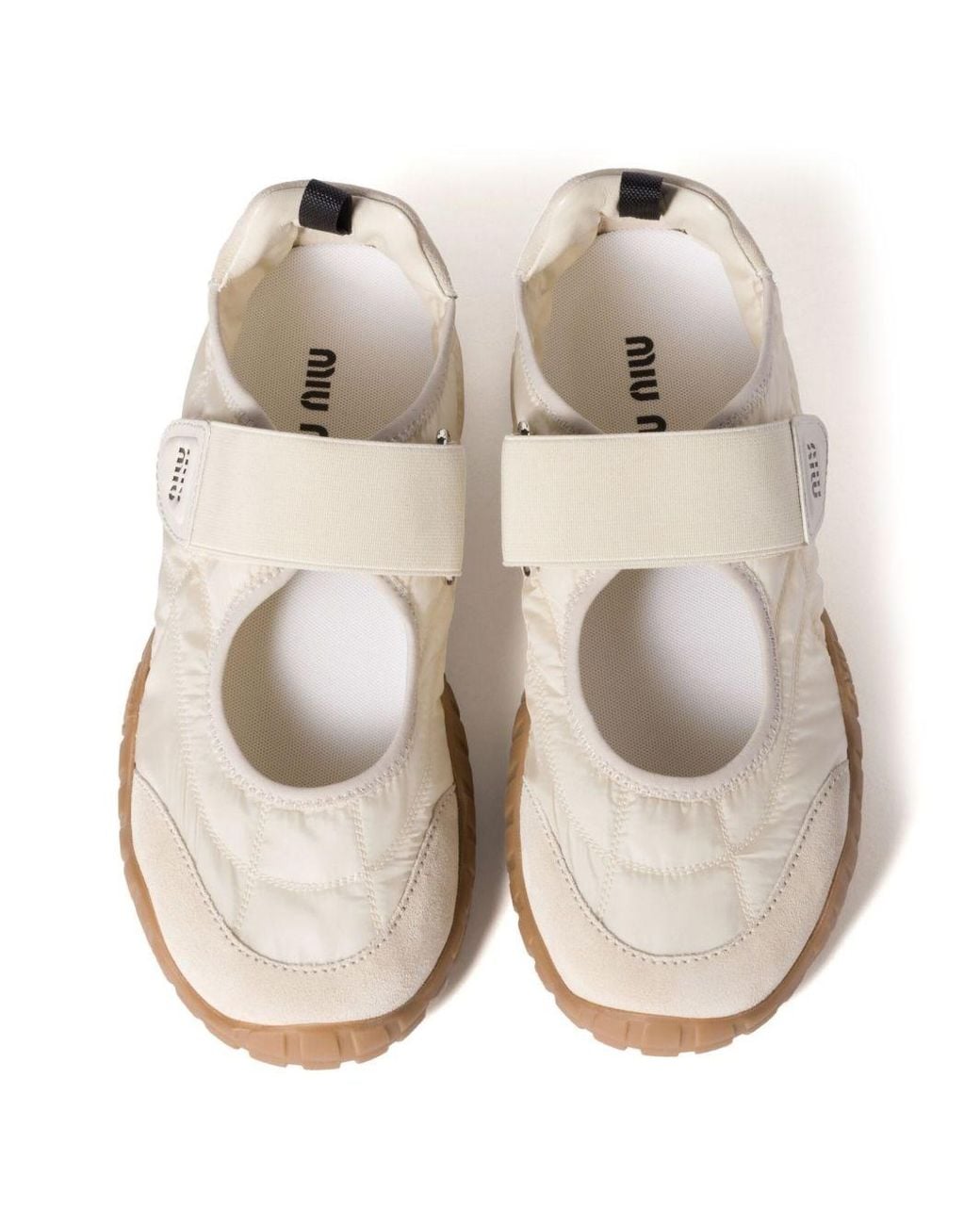 Miu Miu White Tyre Ballet Flats