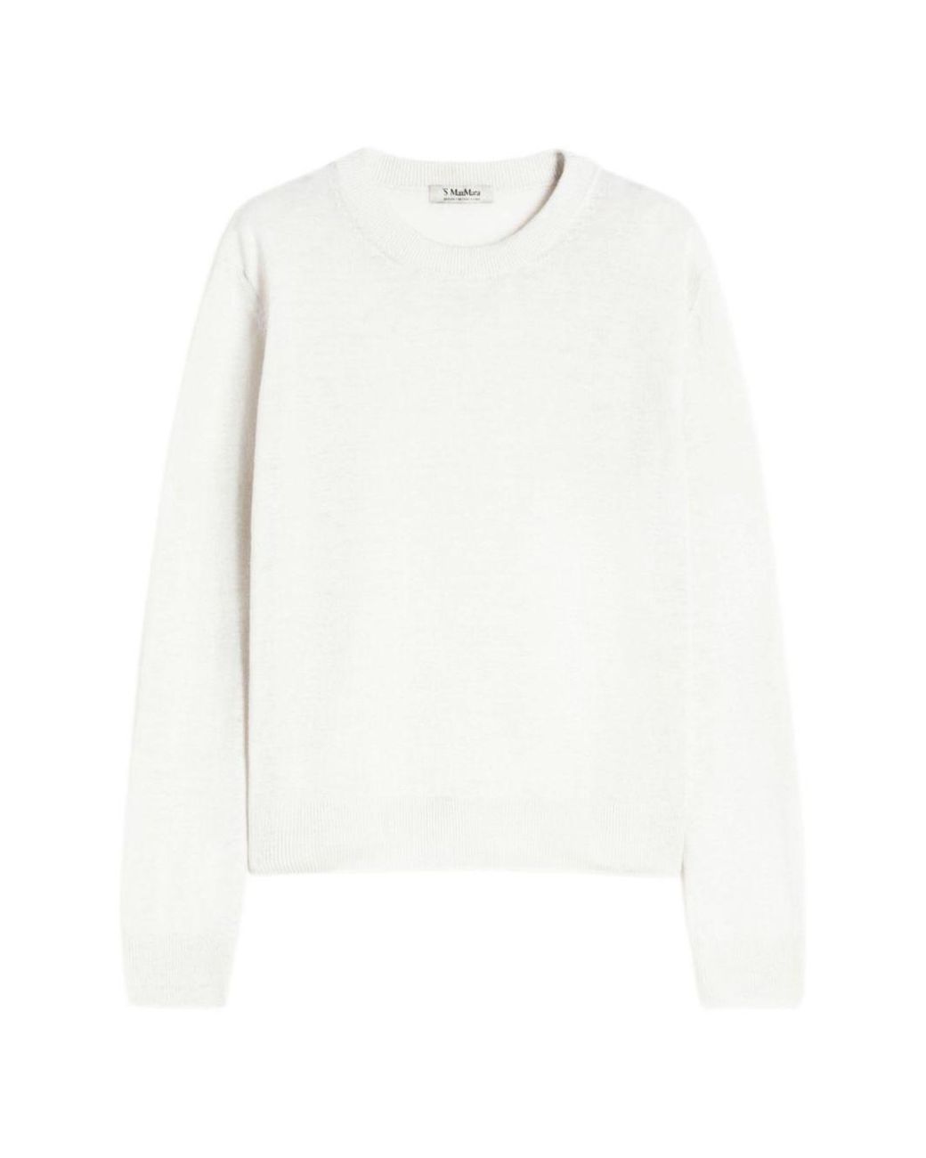 Max Mara White Linen Crewneck Sweater