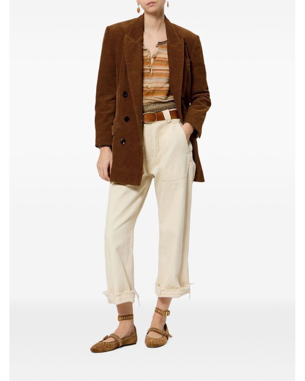 Isabel Marant Brown Rasma Cotton And Linen Jacket