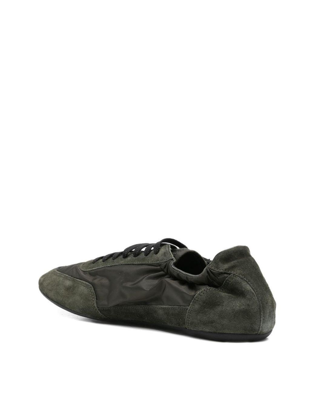 Prada Black Collapse Re-Nylon And Suede Sneakers for men