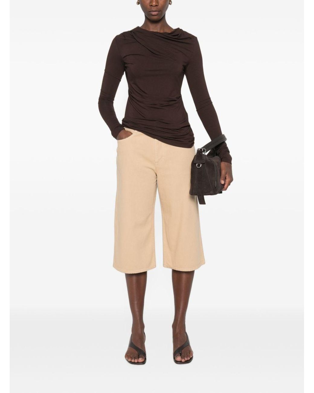 Lemaire White Cotton Bermuda Shorts