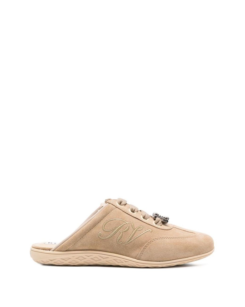 Roger Vivier Natural Viv Low Strass Sneakers