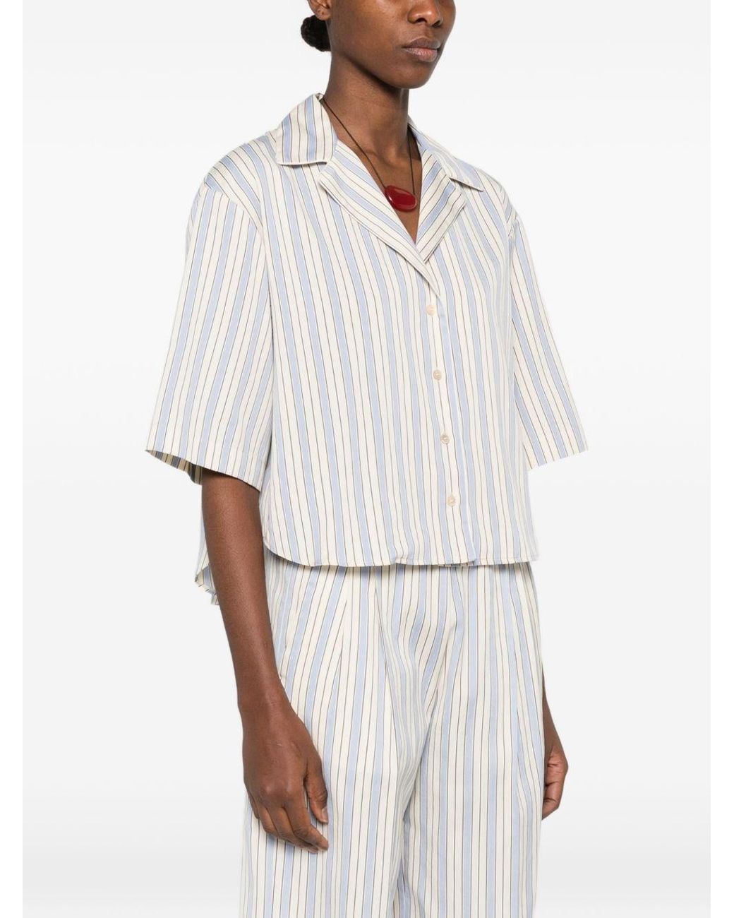Forte_forte White Striped Shirt
