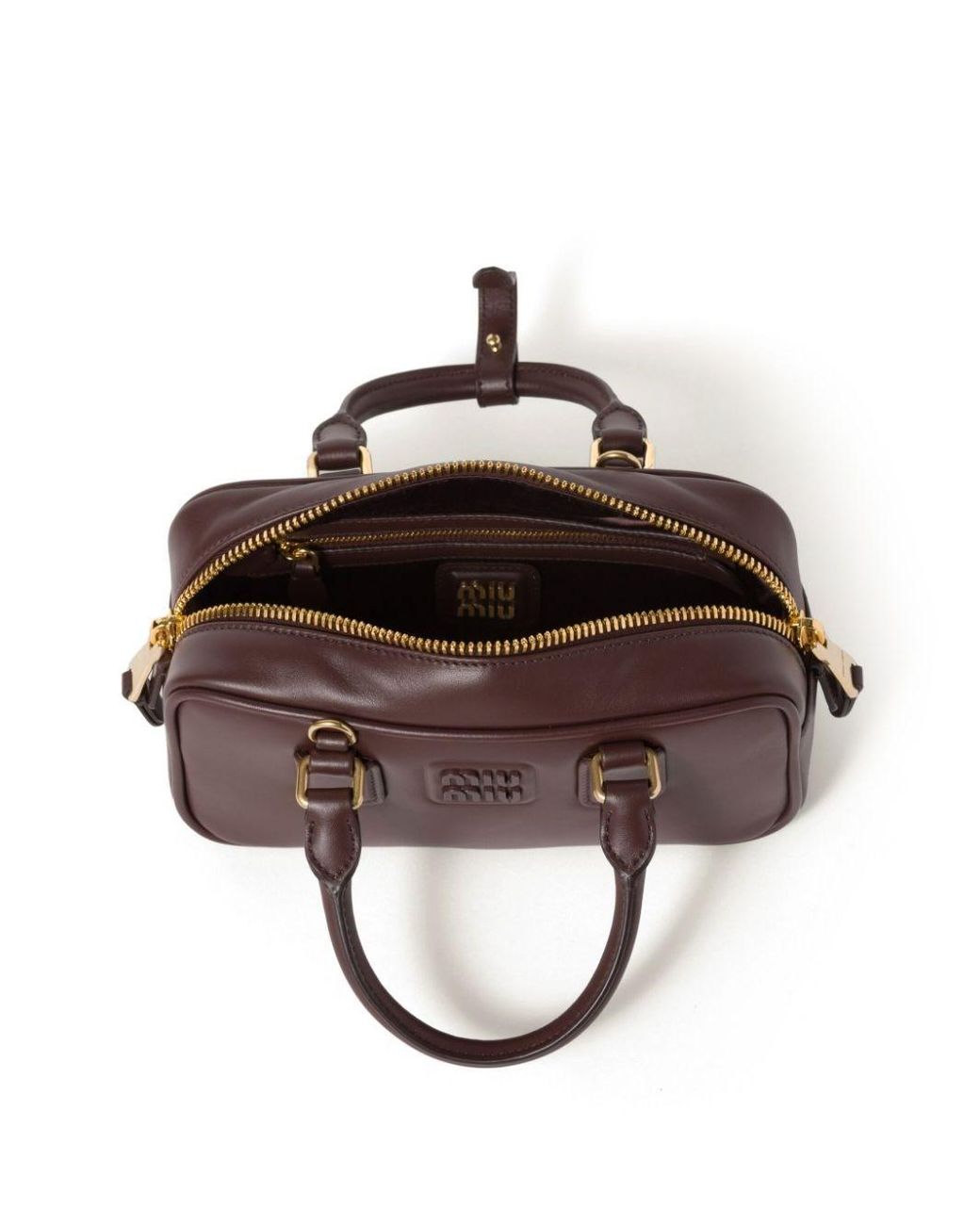 Miu Miu Brown Arcadie Leather Bag