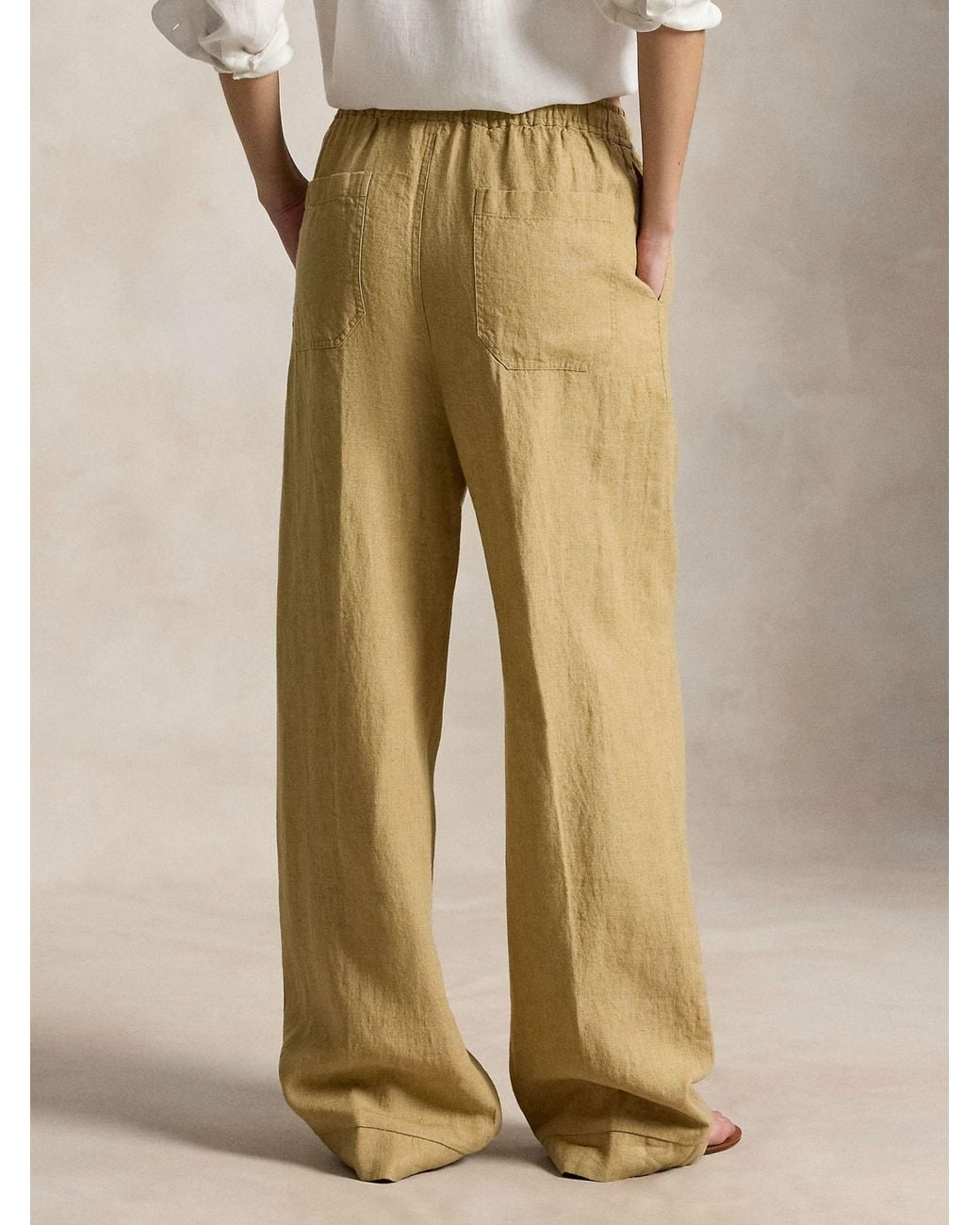Polo Ralph Lauren Natural Linen Trousers
