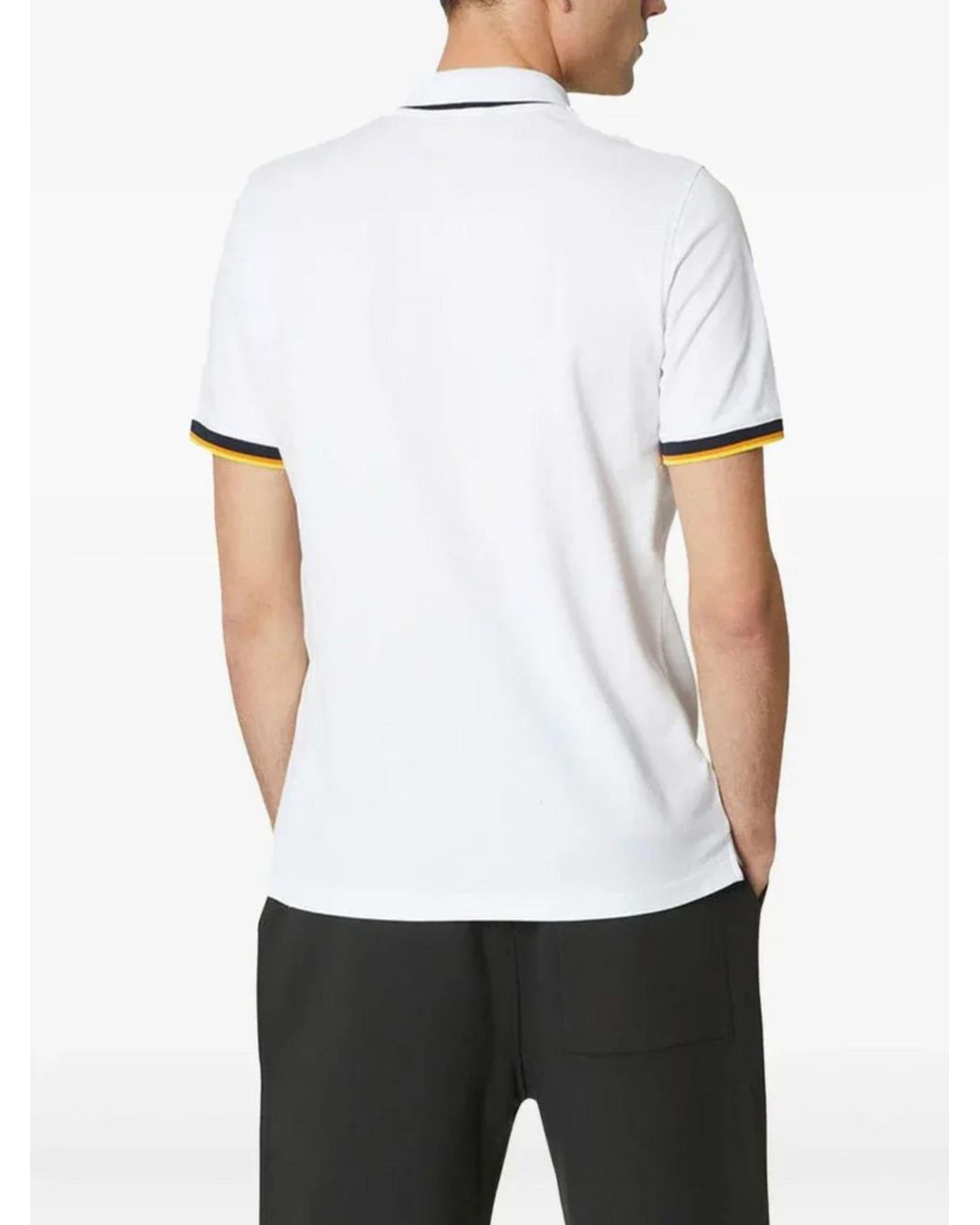 K-Way White Polo Vincent for men