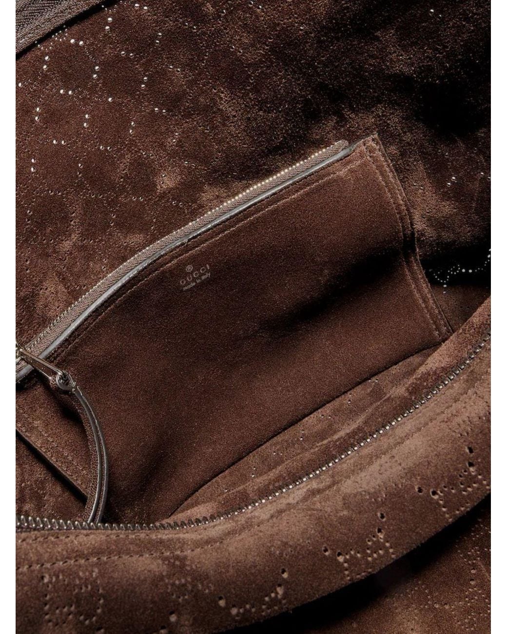 Gucci Brown Brera Suede Leather Shoulder Bag for men
