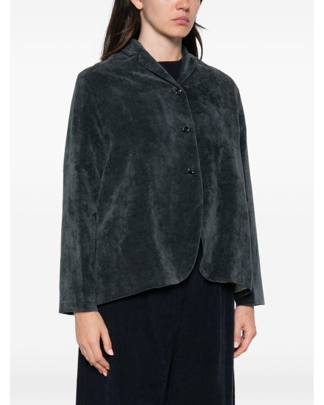 Apuntob Black Cotton And Linen Jacket