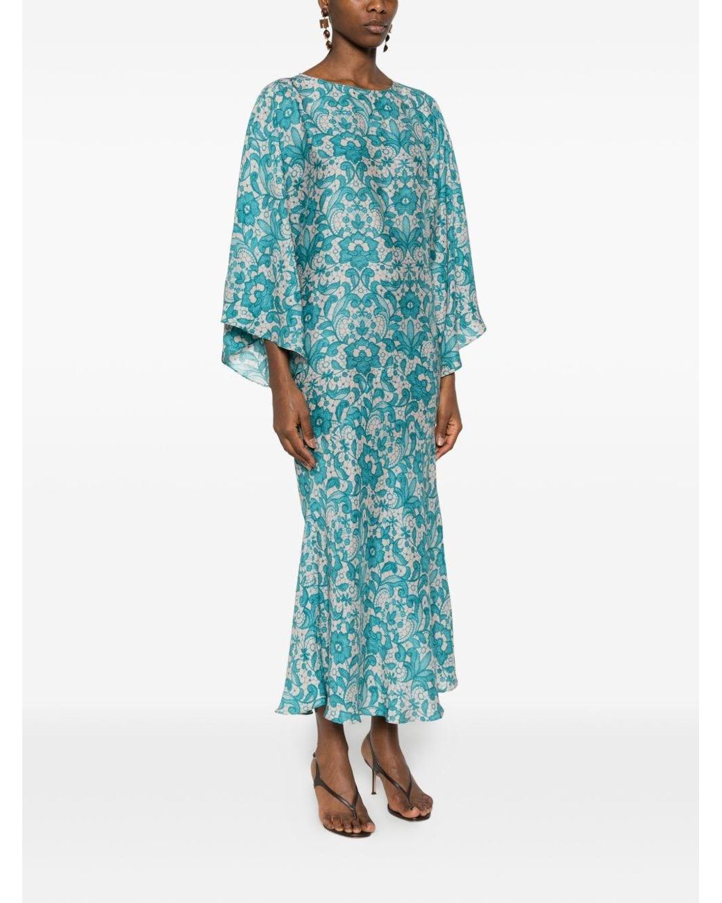 Gianluca Capannolo Blue Robbie Silk Dress