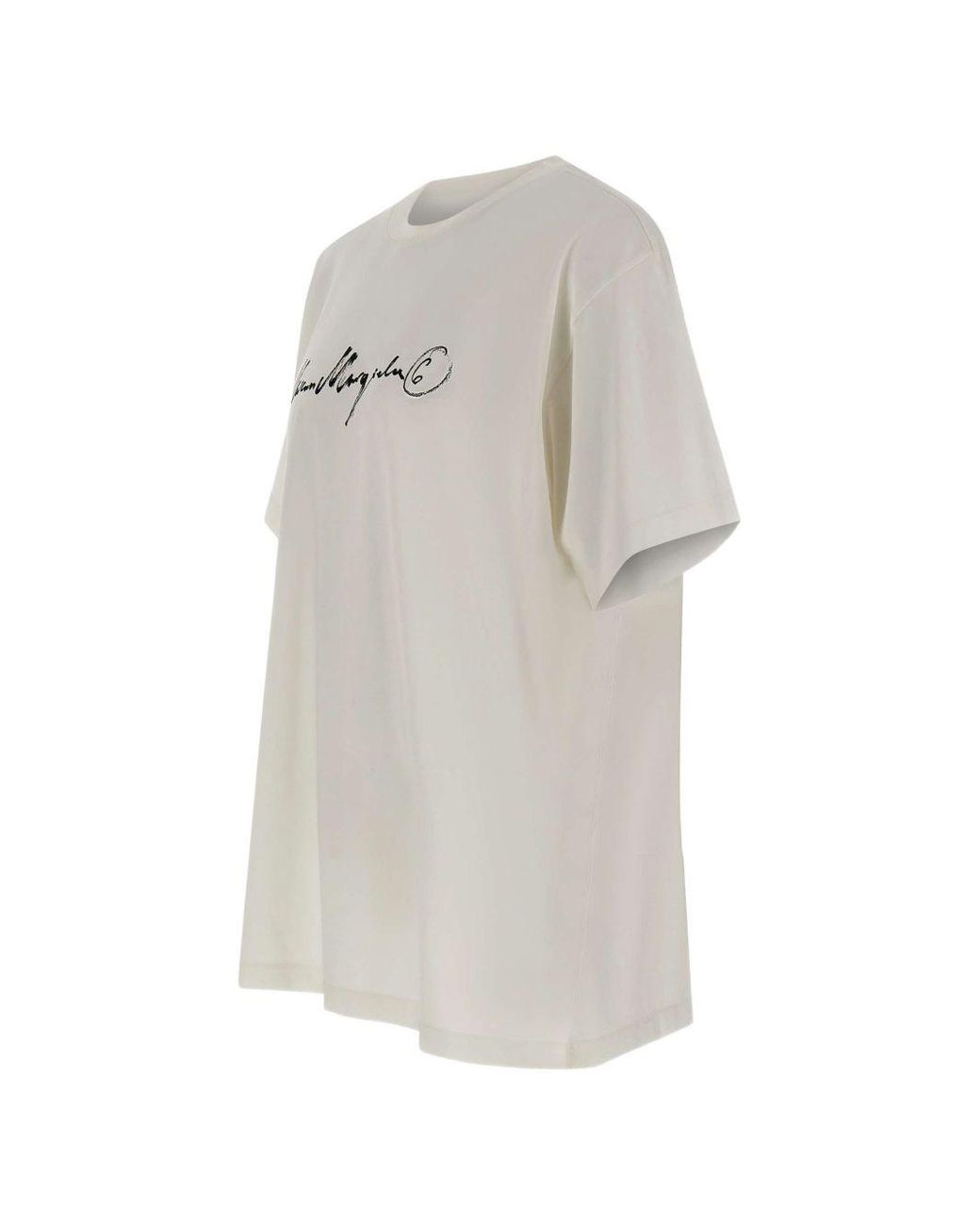 MM6 by Maison Margiela Gray Logo Cotton T-Shirt for men
