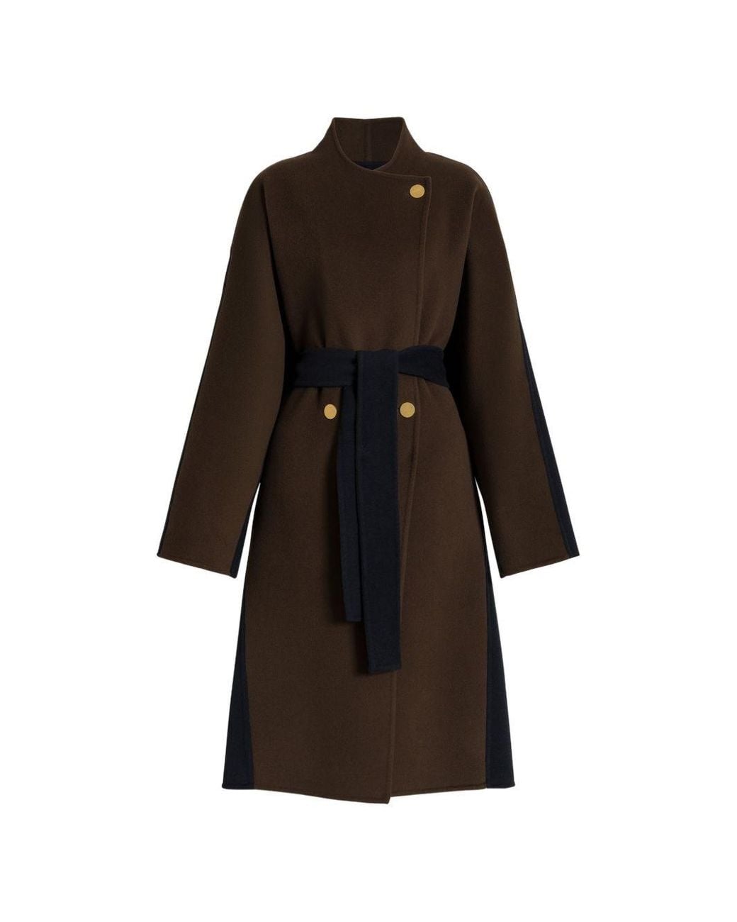 Alberta Ferretti Green Wool And Cashmere Long Coat