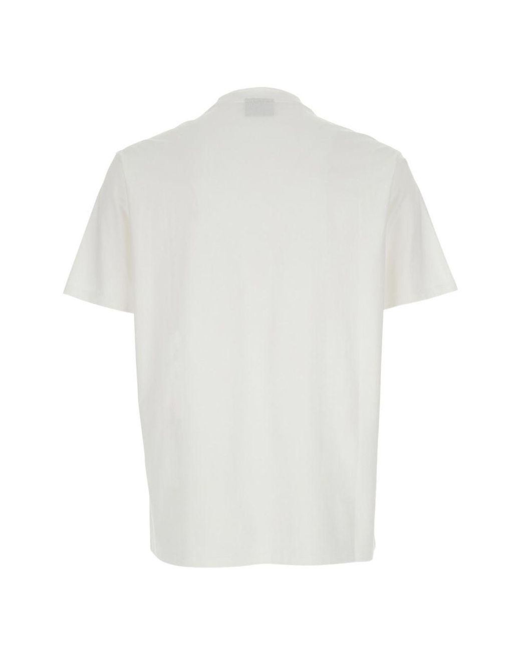 Emporio Armani White Logo Cotton T-Shirt for men
