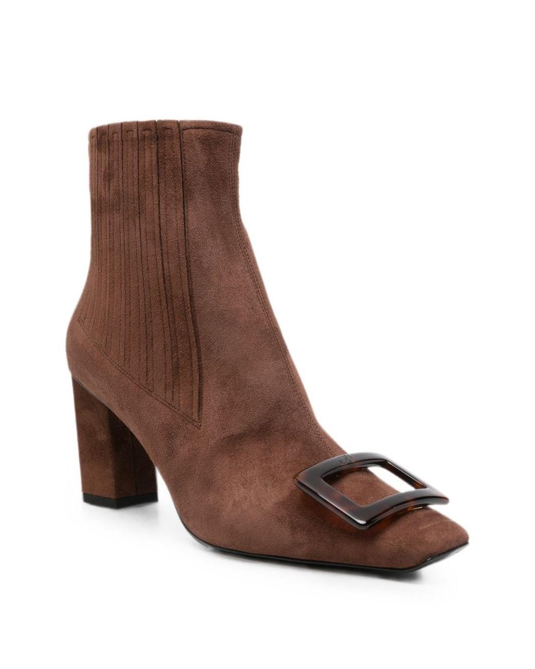 Roger Vivier Brown Bellevivier Suede Leather Boots