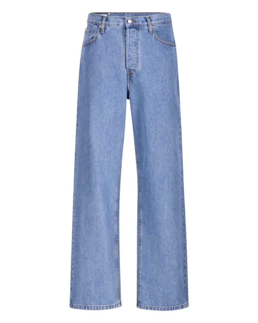 Dries Van Noten Blue Wide-Leg Jeans for men