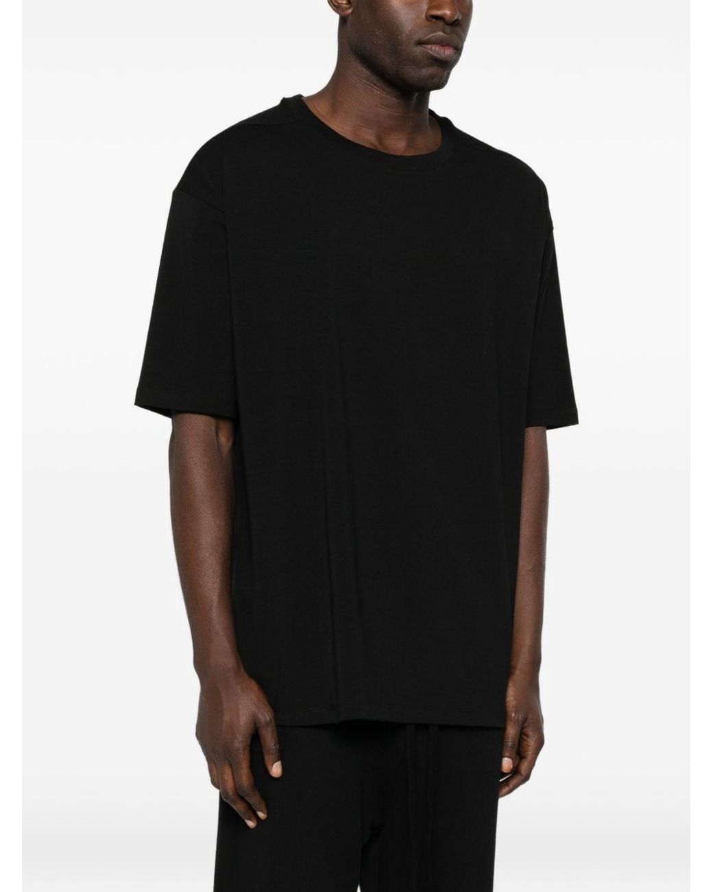 Thom Krom Black T-Shirt With Back Print for men