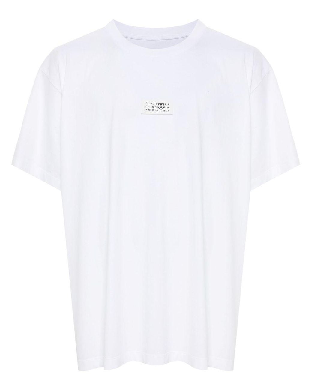 MM6 by Maison Margiela White Logo Cotton T-Shirt for men