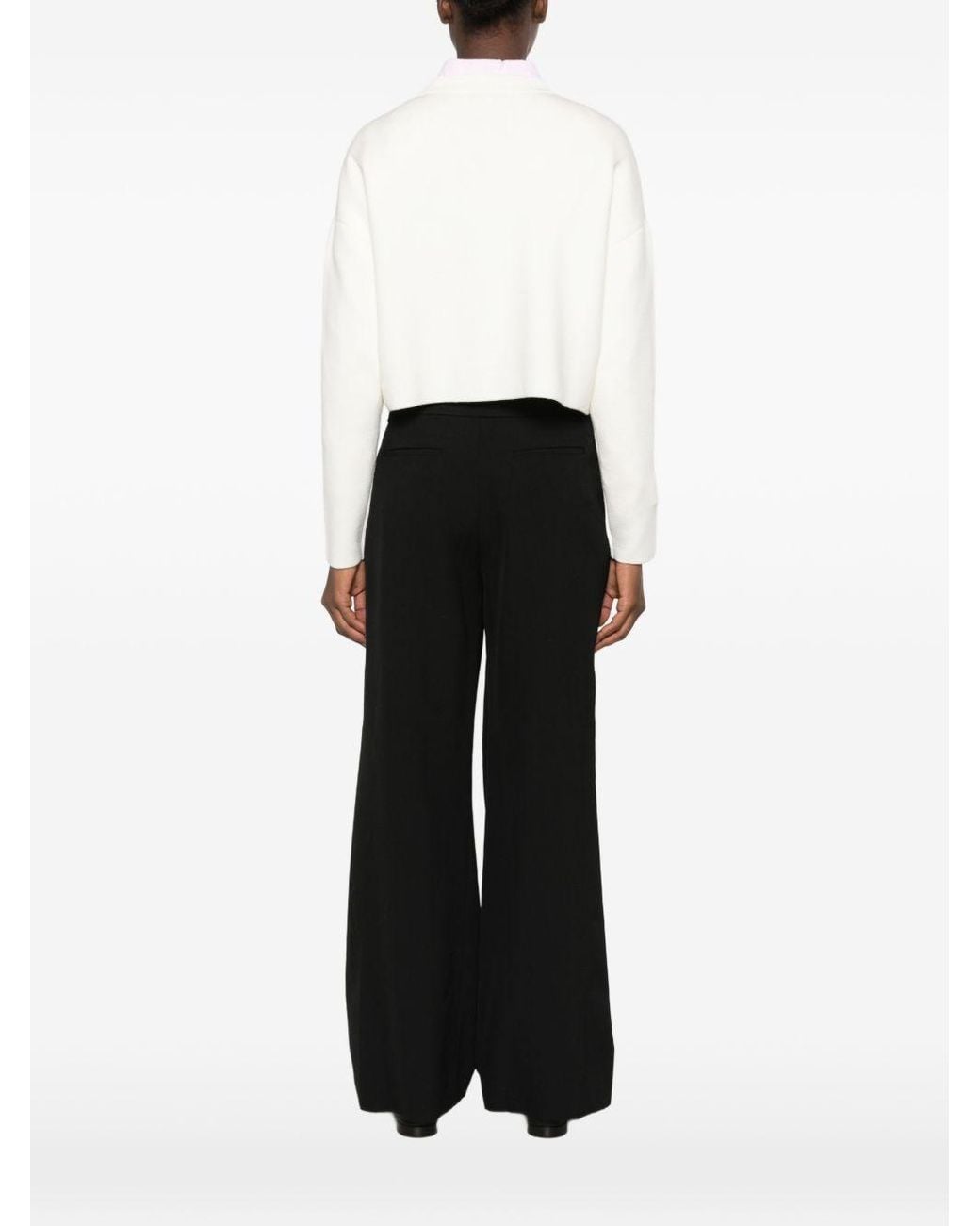 Loewe White Wool Crewneck Sweater